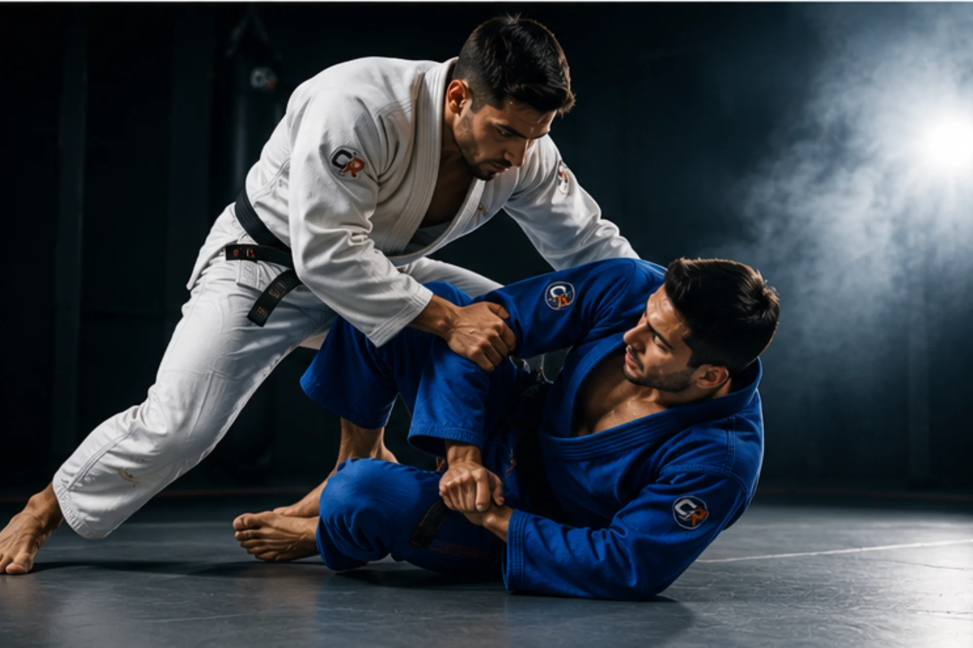 Premium custom martial arts uniform close up